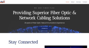 Fiber Flex was created simple and clean website. And the domain was also set up by Stratinuity.